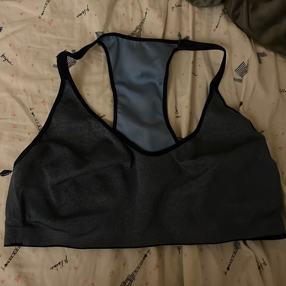 Blue sports bra